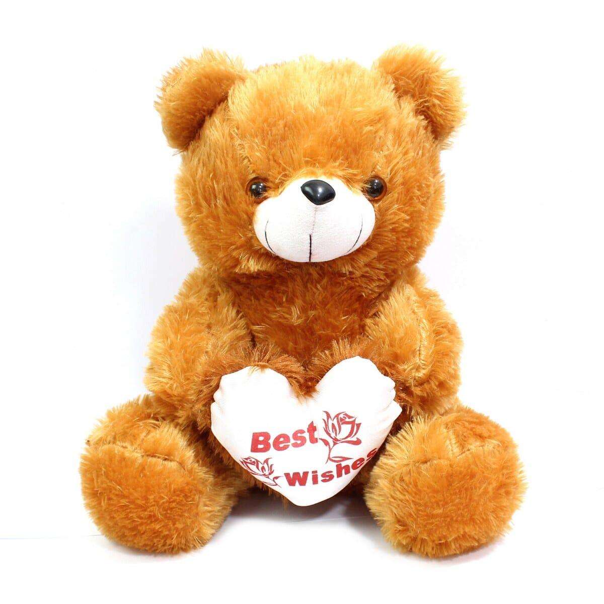 Brown Best Wishes Teddy Bear Stuffed